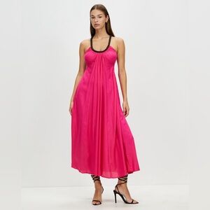 TOPSHOP Chuck On Beaded Strap Maxi Dress 8